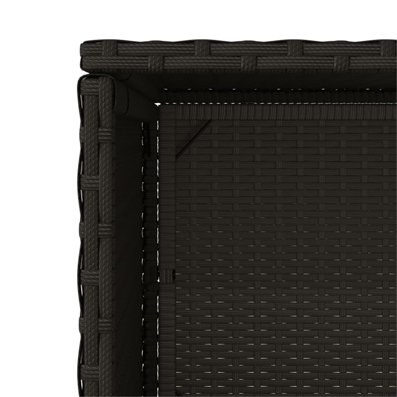 vidaXL PE Rattan Garden Storage Cabinet in Black