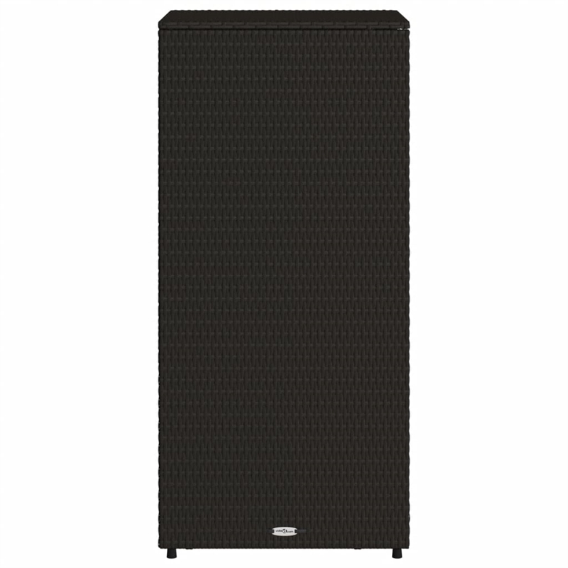 vidaXL PE Rattan Garden Storage Cabinet in Black