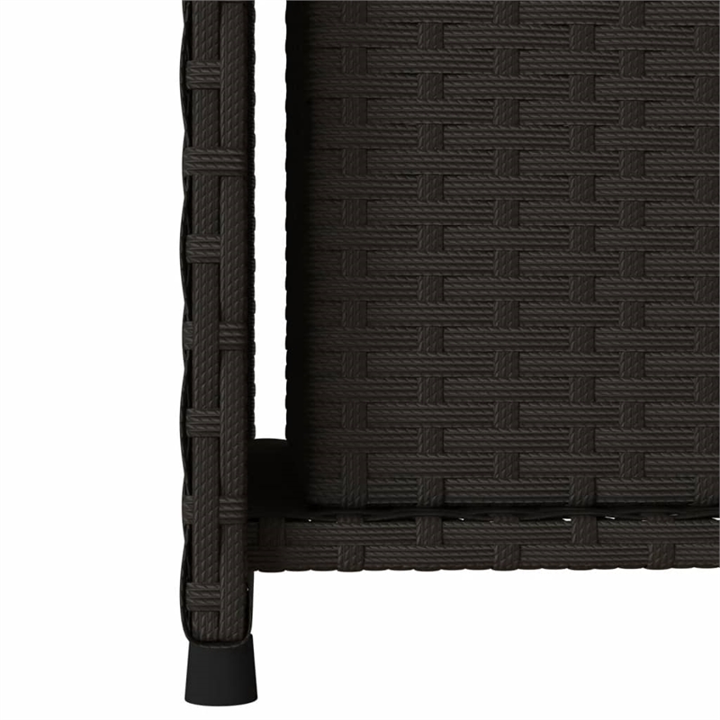 vidaXL PE Rattan Garden Storage Cabinet in Black