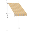 vidaXL Retractable Awning in Yellow and Blue Stripes