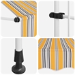 vidaXL Retractable Awning in Yellow and Blue Stripes