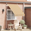 vidaXL Retractable Awning in Yellow and Blue Stripes