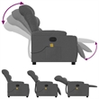 vidaXL Massage Recliner Chair in Dark Grey