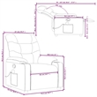 vidaXL Massage Recliner Chair in Dark Green