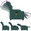 vidaXL Massage Recliner Chair in Dark Green