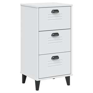 vidaXL Standard Engineered Wood Bedside Table in White