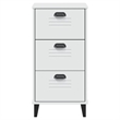 vidaXL Standard Engineered Wood Bedside Table in White