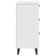 vidaXL Standard Engineered Wood Bedside Table in White