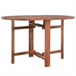 vidaXL Solid Acacia Wood Medium Foldable Dining Table in Brown