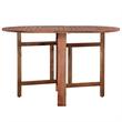 vidaXL Solid Acacia Wood Medium Foldable Dining Table in Brown