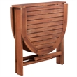 vidaXL Solid Acacia Wood Medium Foldable Dining Table in Brown