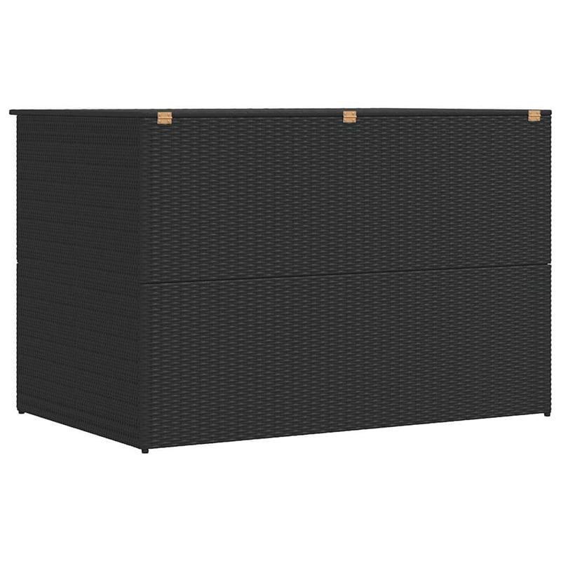 vidaXL PE Rattan Outdoor Storage Box in Black