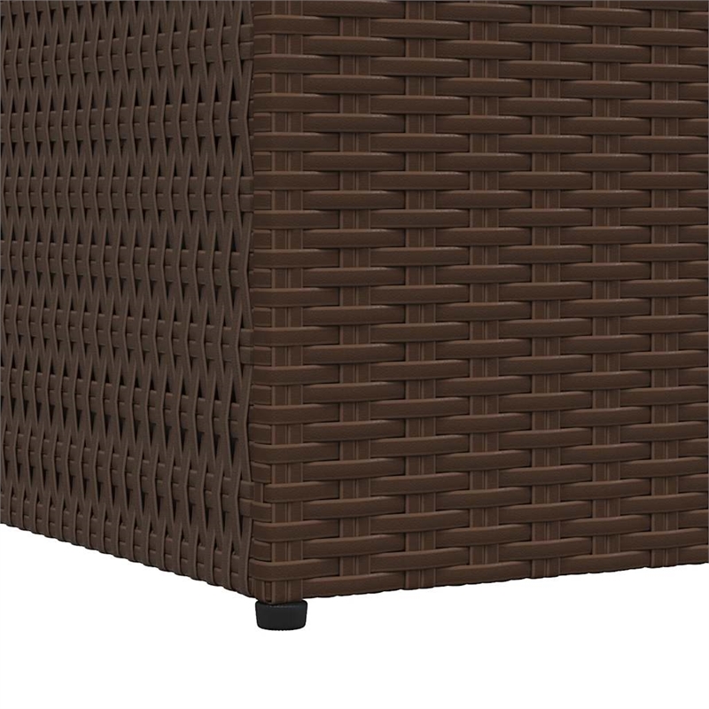vidaXL PE Rattan Outdoor Storage Box in Brown