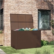 vidaXL PE Rattan Outdoor Storage Box in Brown