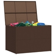 vidaXL PE Rattan Outdoor Storage Box in Brown