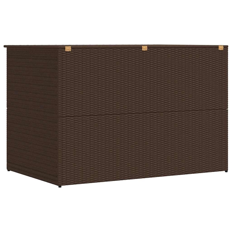 vidaXL PE Rattan Outdoor Storage Box in Brown