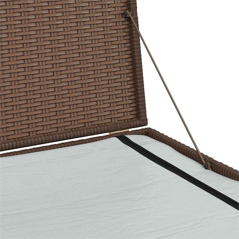 vidaXL PE Rattan Outdoor Storage Box in Brown