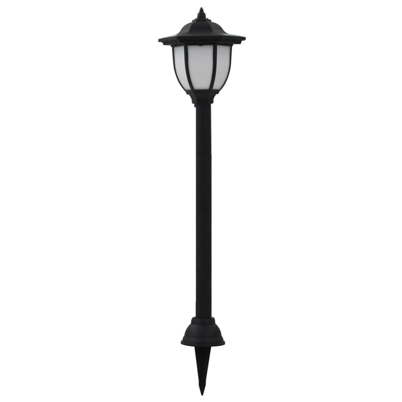 vidaXL Polypropylene Standard Solar Lamp in Black (Set of 3)