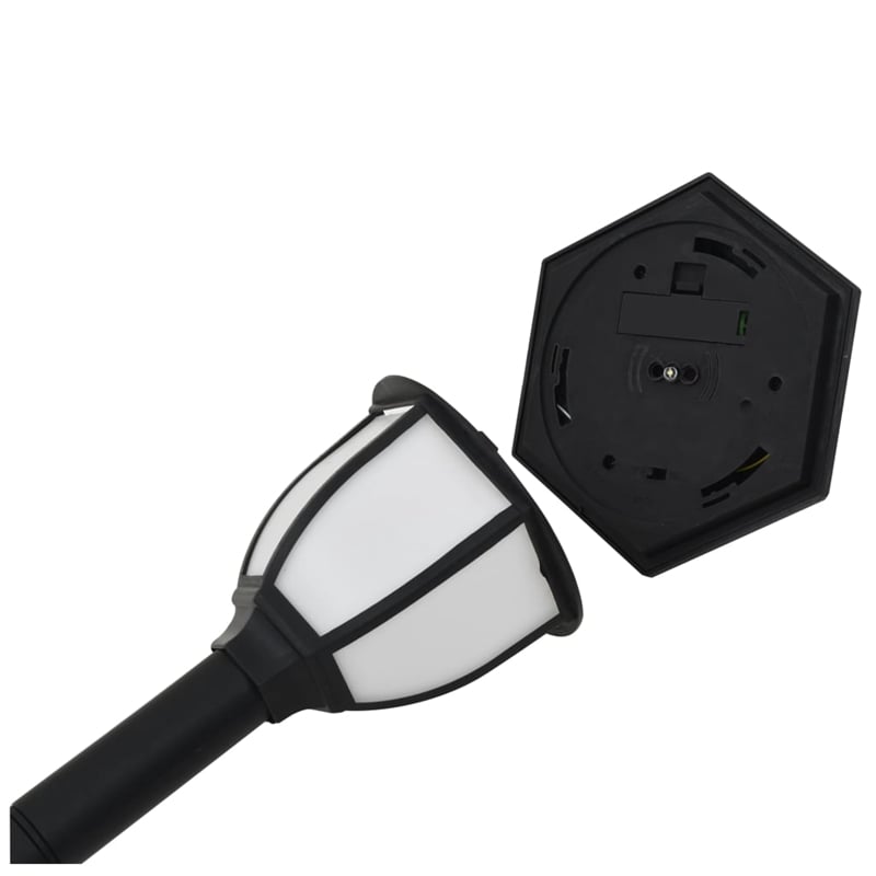 vidaXL Polypropylene Standard Solar Lamp in Black (Set of 3)