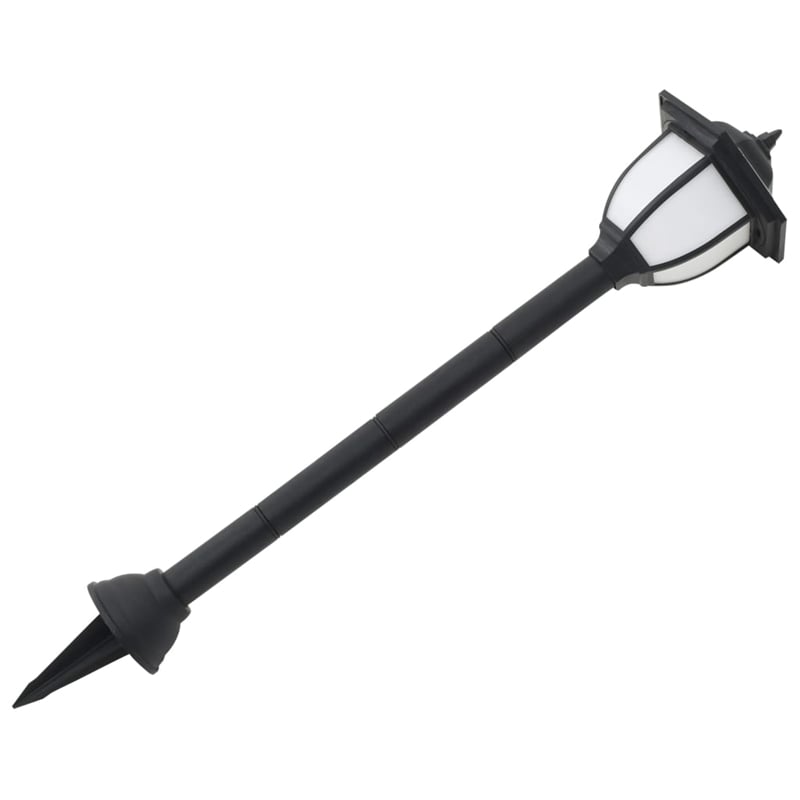 vidaXL Polypropylene Standard Solar Lamp in Black (Set of 3)