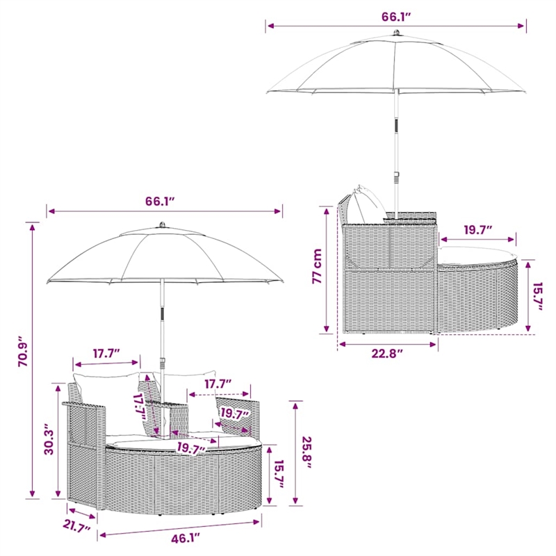 vidaXL Garden Chair in Gray