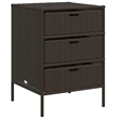 vidaXL PE Rattan Garden Storage Cabinet in Brown