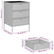 vidaXL PE Rattan Garden Storage Cabinet in Brown