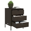 vidaXL PE Rattan Garden Storage Cabinet in Brown