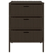 vidaXL PE Rattan Garden Storage Cabinet in Brown