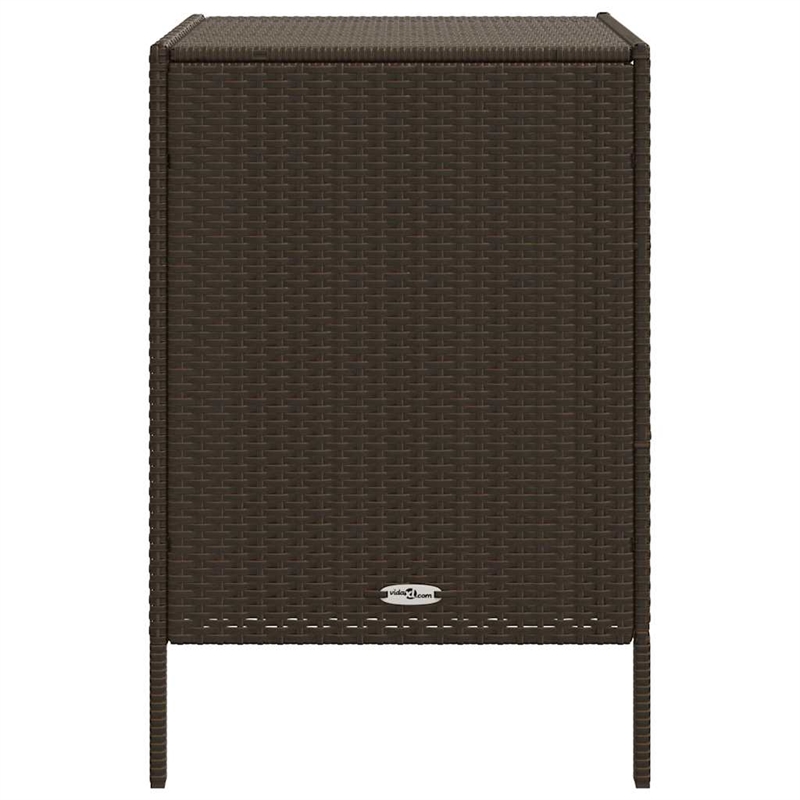 vidaXL PE Rattan Garden Storage Cabinet in Brown