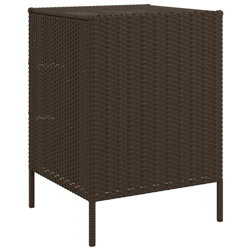 vidaXL PE Rattan Garden Storage Cabinet in Brown