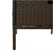 vidaXL PE Rattan Garden Storage Cabinet in Brown