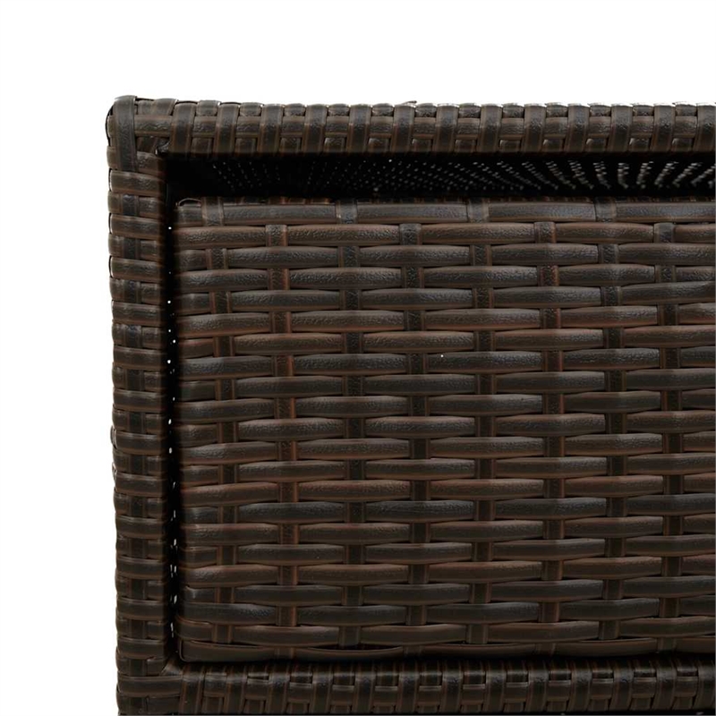 vidaXL PE Rattan Garden Storage Cabinet in Brown