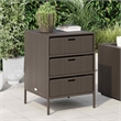 vidaXL PE Rattan Garden Storage Cabinet in Brown