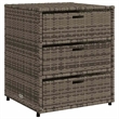 vidaXL PE Rattan Garden Storage Cabinet in Grey