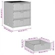 vidaXL PE Rattan Garden Storage Cabinet in Grey
