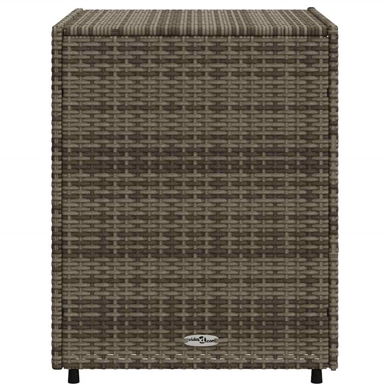 vidaXL PE Rattan Garden Storage Cabinet in Grey