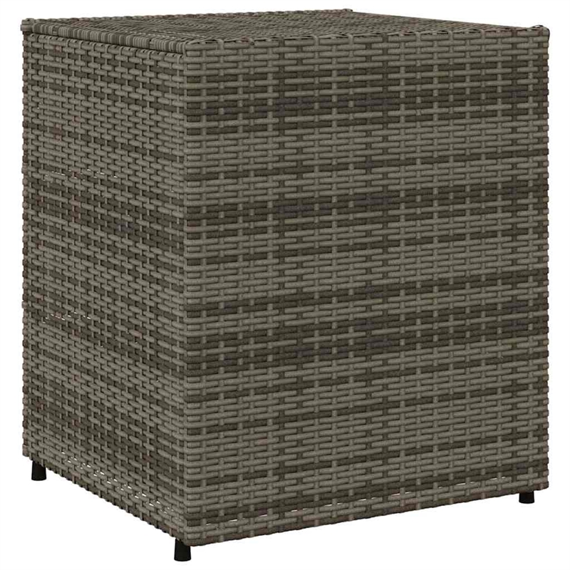 vidaXL PE Rattan Garden Storage Cabinet in Grey
