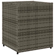 vidaXL PE Rattan Garden Storage Cabinet in Grey