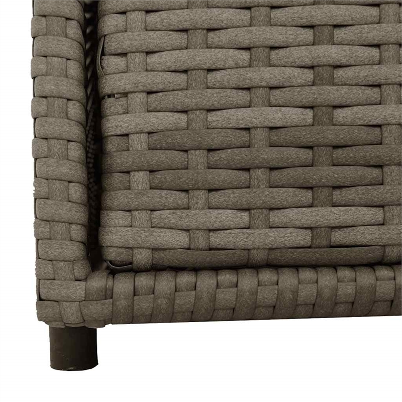 vidaXL PE Rattan Garden Storage Cabinet in Grey
