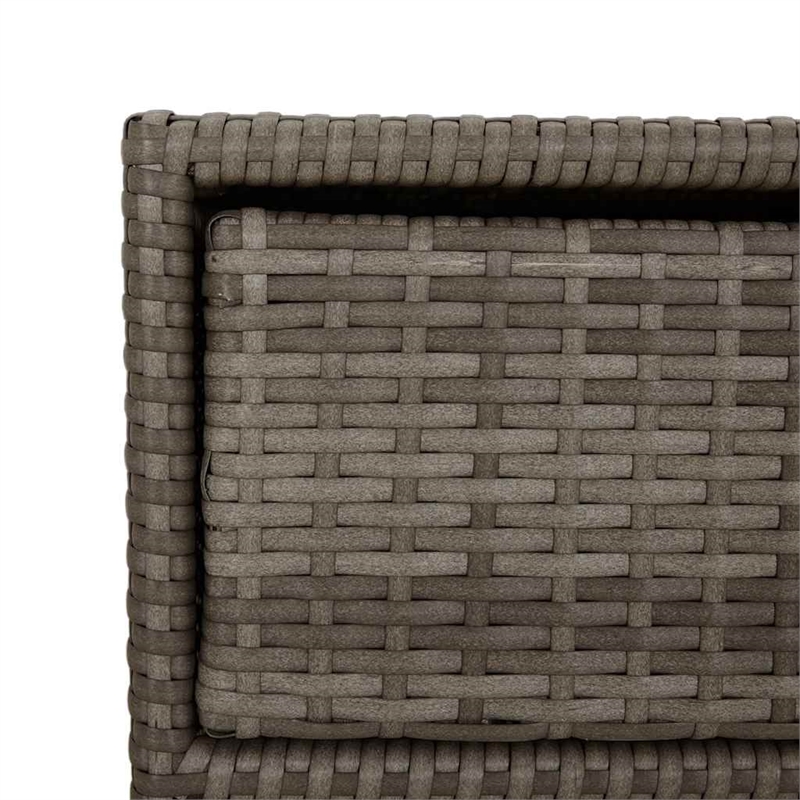 vidaXL PE Rattan Garden Storage Cabinet in Grey