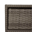 vidaXL PE Rattan Garden Storage Cabinet in Grey