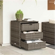 vidaXL PE Rattan Garden Storage Cabinet in Grey