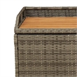 vidaXL Poly Rattan Storage Bench in Brown/Grey