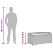 vidaXL Poly Rattan Storage Bench in Brown/Grey