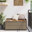 vidaXL Poly Rattan Storage Bench in Brown/Grey