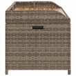 vidaXL Poly Rattan Storage Bench in Brown/Grey