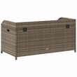 vidaXL Poly Rattan Storage Bench in Brown/Grey