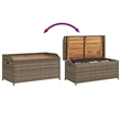 vidaXL Poly Rattan Storage Bench in Brown/Grey