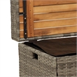 vidaXL Poly Rattan Storage Bench in Brown/Grey